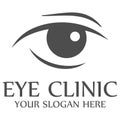 Eye clinic logo template design vector illustration Royalty Free Stock Photo
