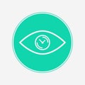 Eye clock vector icon sign symbol Royalty Free Stock Photo