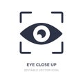 eye close up visibility button icon on white background. Simple element illustration from UI concept Royalty Free Stock Photo