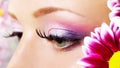 Eye closeup with makeup.