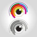 eye logo, icon and symbol vector illustration Royalty Free Stock Photo