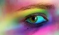 eye and colors - macro Royalty Free Stock Photo