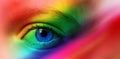 eye and colors - macro Royalty Free Stock Photo