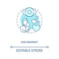 Eye contact concept icon