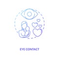 Eye contact concept icon