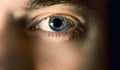 Eye with contact lens. Royalty Free Stock Photo