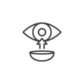 Eye contact lens outline icon Royalty Free Stock Photo