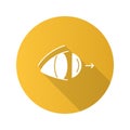 Eye contact lenses removing flat design long shadow glyph icon