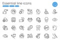 Eye, Coronavirus and Farsightedness line icons. For website, printing and application. Vector