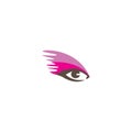 eye cosmetic logo illustration color element design vector Royalty Free Stock Photo