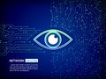 Eye cyber security concept. Network data protection background. Royalty Free Stock Photo