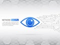 Eye cyber security concept. Network data protection background. Royalty Free Stock Photo