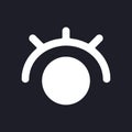 Eye dark mode glyph ui icon Royalty Free Stock Photo