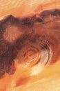 Eye of the desert geological structure of Rishat, satellite image, beauty of the desert Royalty Free Stock Photo