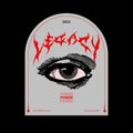 Eye design and retro design for streetwear graphic