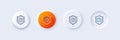 Eye detect line icon. Retina scan sign. Line icons. Vector