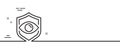 Eye detect line icon. Retina scan sign. Minimal line pattern banner. Vector