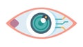 Eye with Digital Lines, Data Vision Tech Insight Vector Art, vector design Generative AI Royalty Free Stock Photo