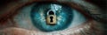 Eye Within a Digital Padlock Illustrates the Concept of Secure Vision Data in a Modern Cybersecurity Context Royalty Free Stock Photo