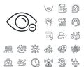 Myopia line icon. Eye diopter sign. Optometry vision. Online doctor, patient and medicine. Vector