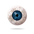 Eye diseases, dry, inflamed eyeball, vector Royalty Free Stock Photo