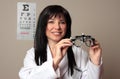 Eye doctor with trial frames