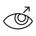 Eye doctor vision improvement icon Royalty Free Stock Photo
