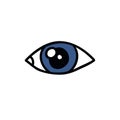 Eye doodle icon, vector illustration Royalty Free Stock Photo