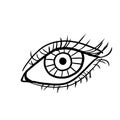 An eye in doodle and line art. For clip art, seamless patterns, postcards and other comercial usage