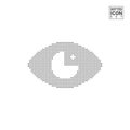 Eye Dot Pattern Icon. Human Sight Dotted Icon Isolated on White. Vector Background or Design Template