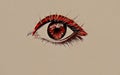 Eye drawing Royalty Free Stock Photo