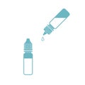 Eye Drop Bottle Isolate On White Background vector Royalty Free Stock Photo