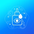 Eye drop bottle vector icon Royalty Free Stock Photo