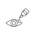 Eye drop icon.  Eye drop bottle Royalty Free Stock Photo