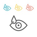Eye drop icon. Vector sign for web graphics. Royalty Free Stock Photo