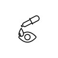 Eye drop, pipette icon