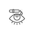 Eye drop pipette line icon