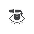 Eye drop pipette vector icon