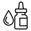 Eye dropper bottle icon, outline style Royalty Free Stock Photo