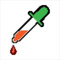 Eye Dropper Icon Pixel Art, Pixelated Form