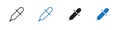 Eye dropper icon Vector set outline