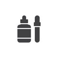 Eye drops bottle and pipette vector icon