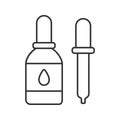 Eye drops and dropper linear icon Royalty Free Stock Photo