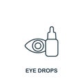 Eye Drops icon. Line simple icon for templates, web design and infographics