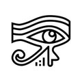 eye egypt line icon vector illustration Royalty Free Stock Photo