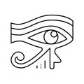 eye egypt line icon vector illustration Royalty Free Stock Photo