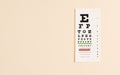 Eye exam chart Royalty Free Stock Photo