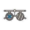 Eye exam glasses color icon