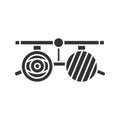 Eye exam glasses glyph icon Royalty Free Stock Photo