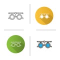 Eye exam glasses icon